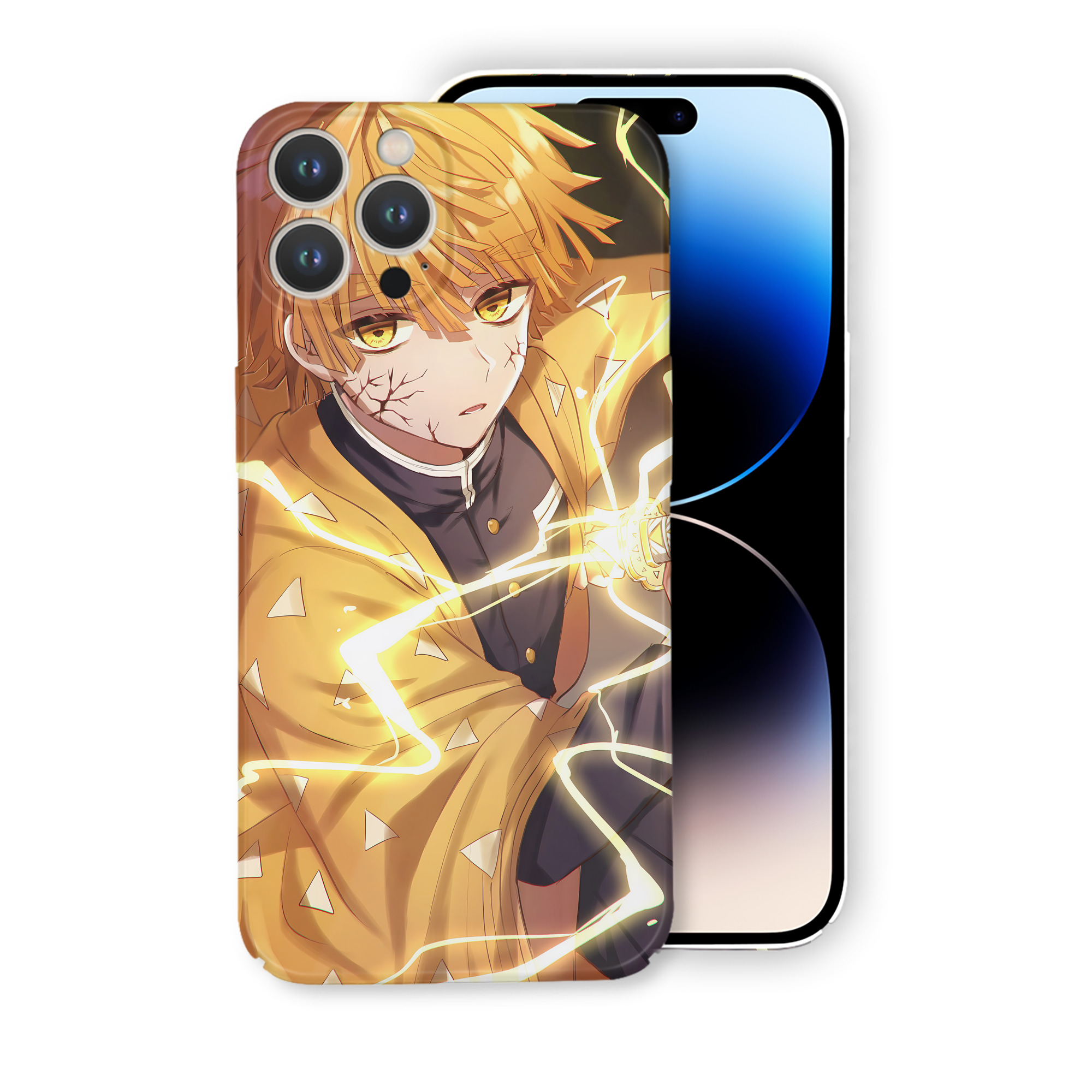 （画像用） 鬼滅の刃（きめつのやいば）我妻 善逸／あがつま ぜんいつ Agatsuma Zenitsu 【iPhone 14シリーズ対応】ハードケース